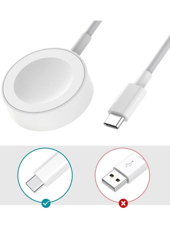 Keloray Watch Charger for iWatch USB-C Cable 3.3 ft Wireless Magnetic Wireless Charging Cable Cord Compatible with Apple Watch Charger Series 8/7/6/5/4/3/2/1/SE
