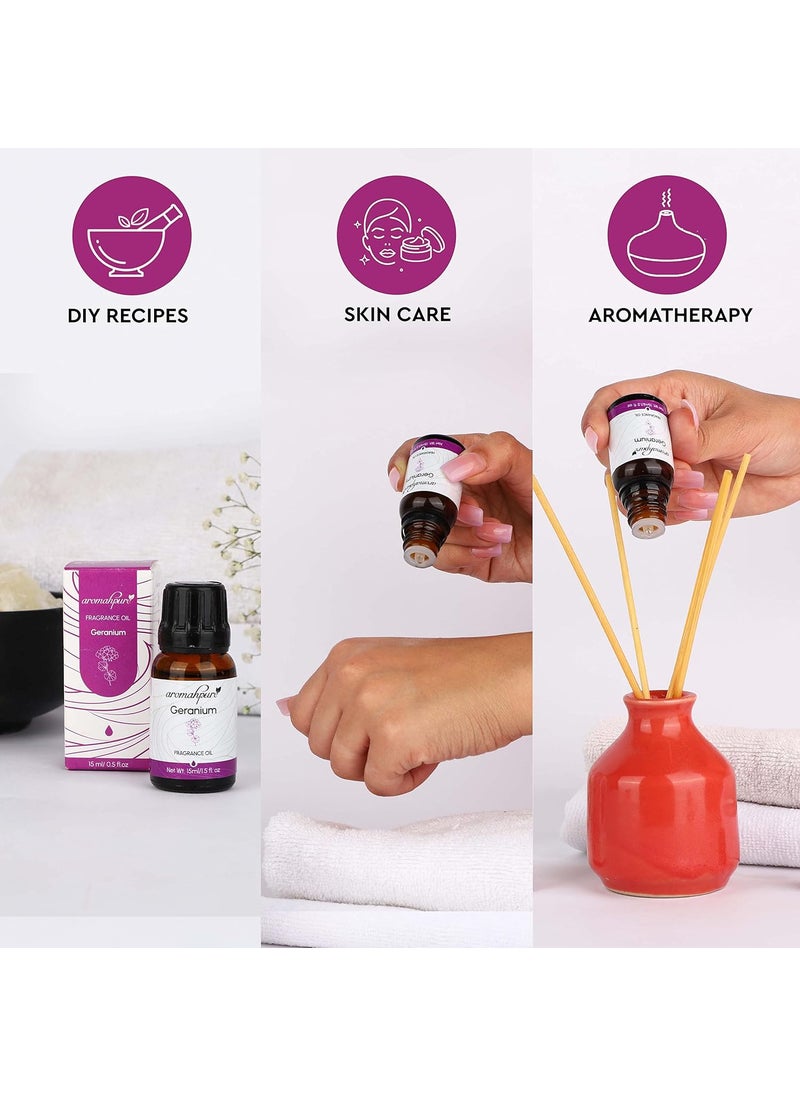 Aromahpure Fragrance Oil - Fusion Series | 225 ml | Set of 15| Aroma Oil for Home Fragrance | Best for Aromatherapy | Used in Diffusers, Candles, Air Fresheners, Soaps.