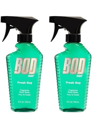 BOD man Fresh Guy For Men Fragrance Body Spray 8 oz Pack of 2