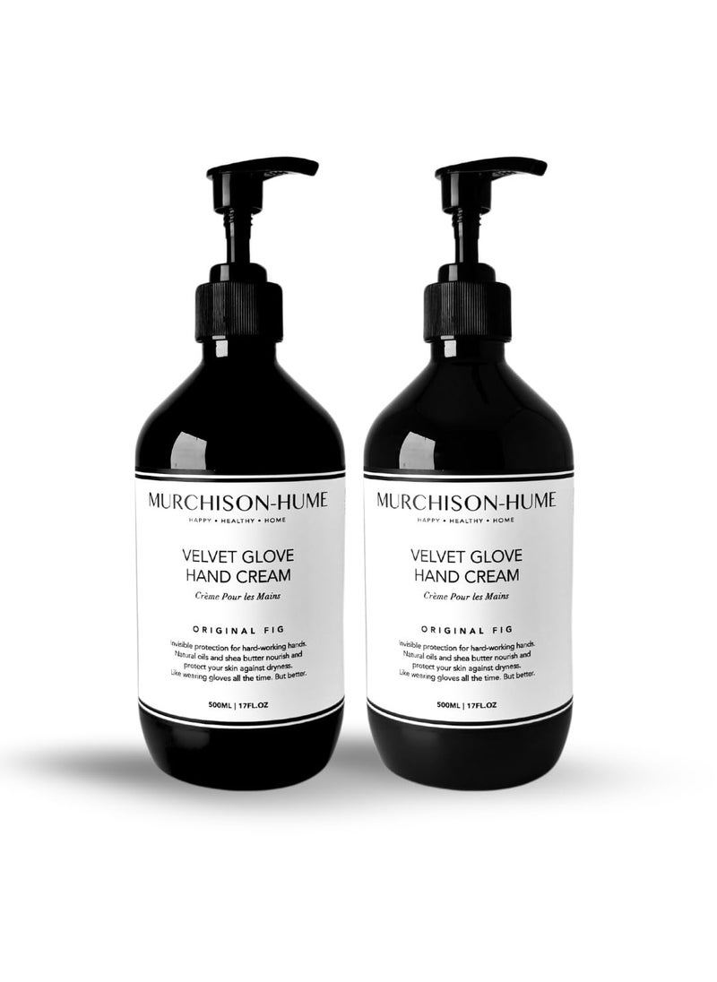 MurchisonHume Velvet Glove Hand Cream with nourishing Fruit Extracts and Plant Seed Oils for lasting 24hour protection against dryness nongreasy Original Fig Pack of 2