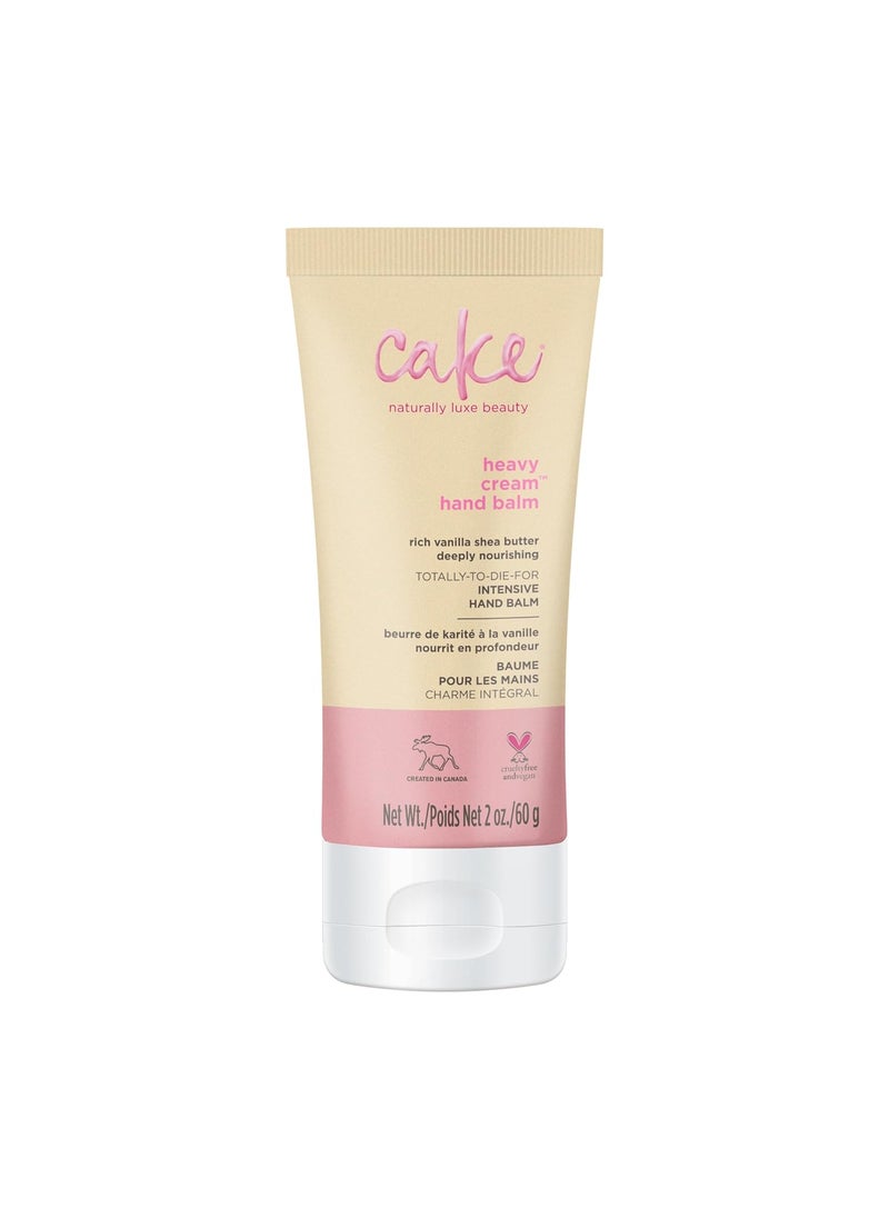 Cake Beauty Hand Cream Heavy Cream  Intensive Hand Repair Balm  Rich Moisture  Shea Butter  Aloe Vera  For Dry Hands  Travel Size 2 oz