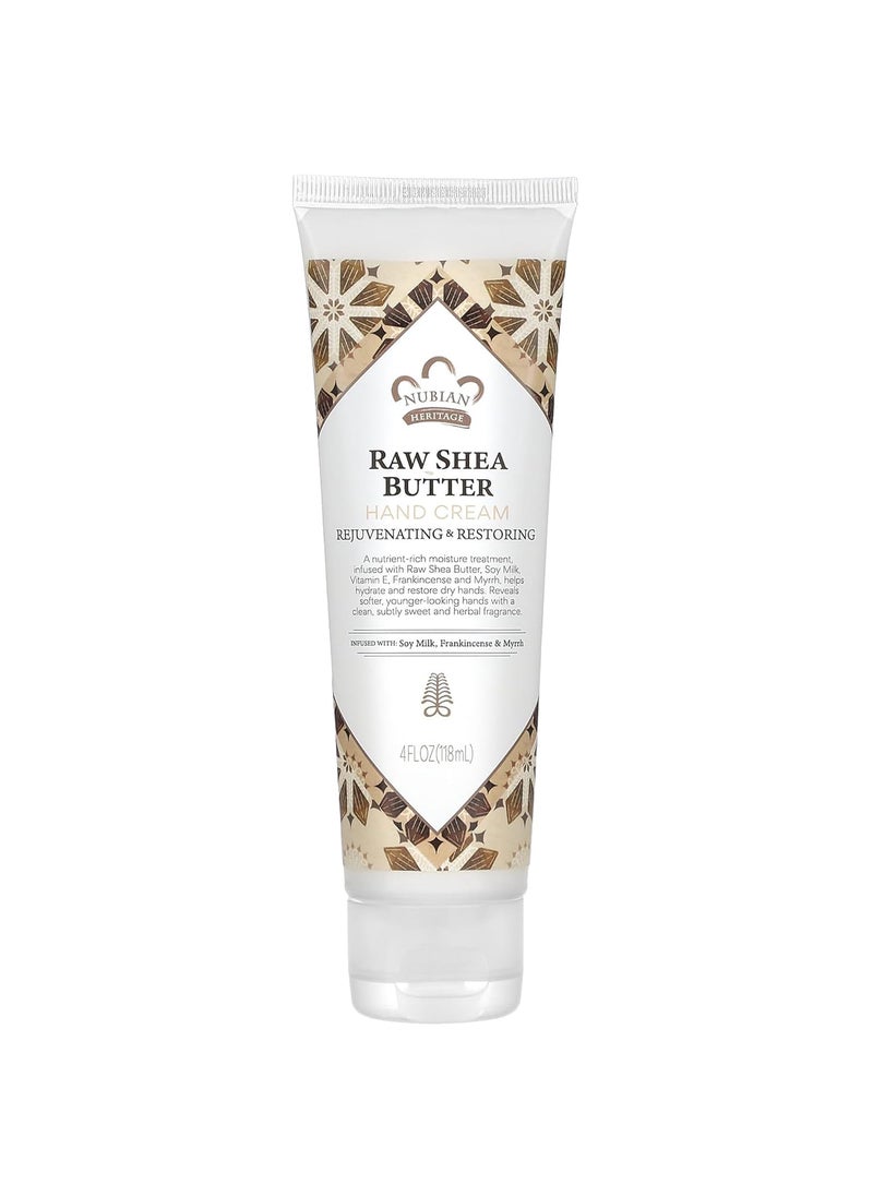 Nubian Heritage Hand Cream Raw Shea and Myrrh 4 Ounce