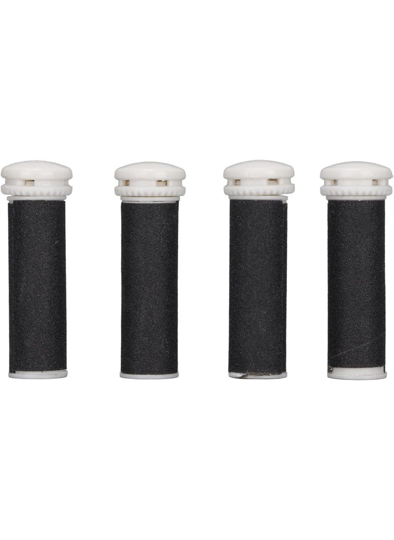 Foot File Replacement Roller 4pcs Head Electric Callus Remover Scrubber Sander Rollers For Feet Removes Hard Dead Skin