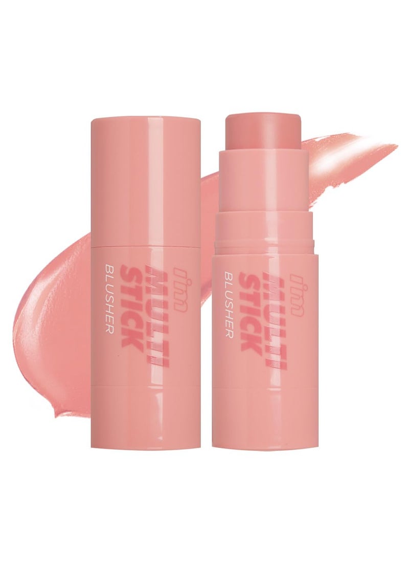 IM MEME Blusher  Im Multi Stick 004 Mellow Pink  Easy Blending Matte Finish Suitable for Beginners Lightweight Formula Natural Blur Effect Cream to Powder Sheer Cheek Balm Tint Contour