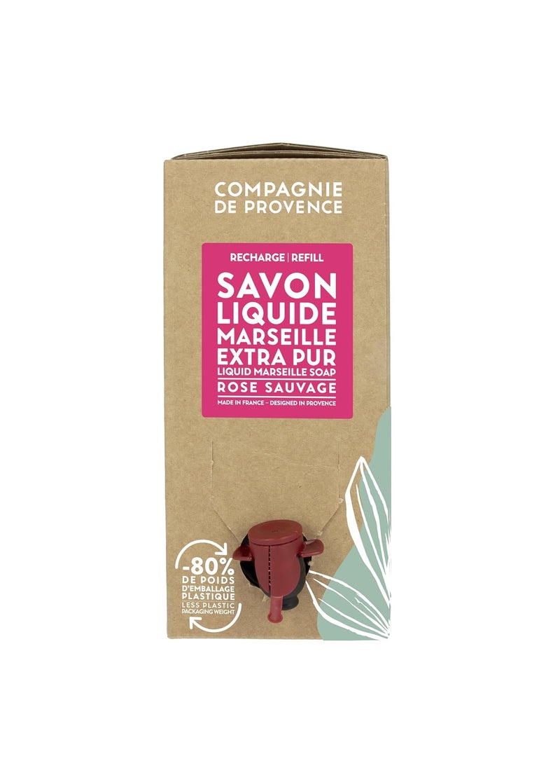Compagnie de Provence Savon de Marseille Extra Pure Liquid Soap Wild Rose 1014 Fl Oz Eco Refill