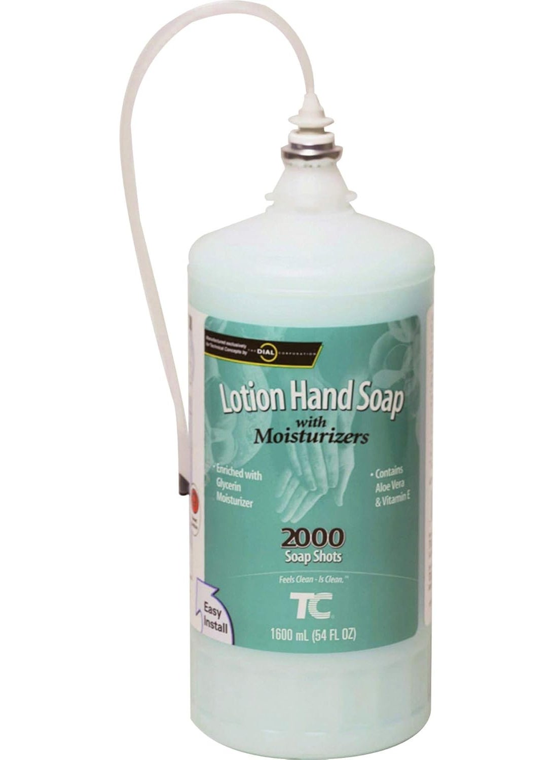 Rubbermaid Commercial Products OneShot Moisturizing Lotion Hand Soap Refill 1600mL Compatible with RCPs Touchless OneShot Lotion Dispensers for Restrooms in OfficesHotelsAirports