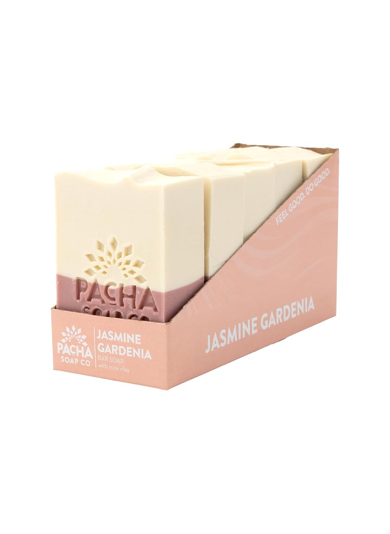 Pacha Jasmine Gardenia Bar Soap 5 Pack  Premium Handcrafted Hydrating  Natural Face Wash Hand Cleanser Body Wash  Soothing Essential Oils 4 oz