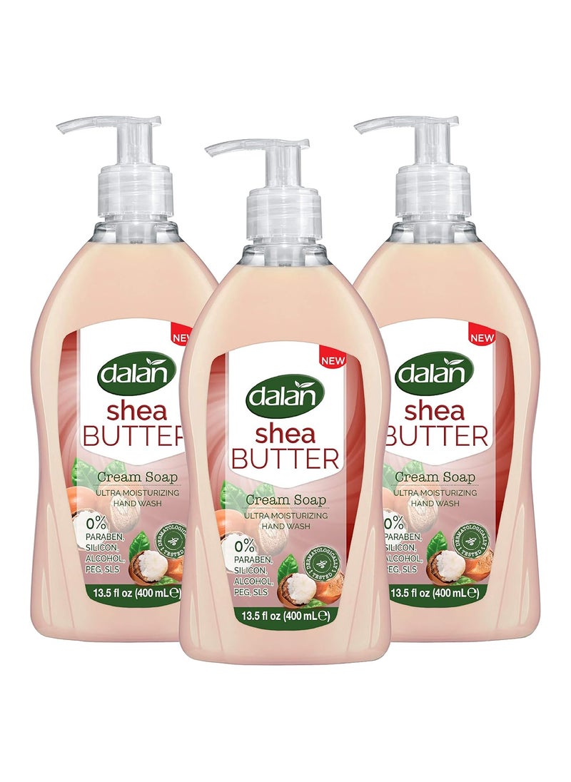 Dalan Shea Butter Cream Ultra Moisturizing Liquid Hand Soap for Normal and Dry Hands Fresh Clean and Soft Feeling 135 Fl Oz  400 mL Pack of 3