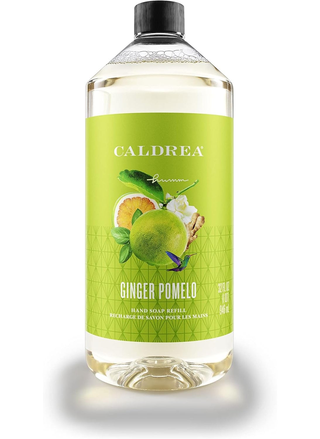 Caldrea Hand Soap Refill Aloe Vera Gel Olive Oil and Essential Oils to Cleanse and Condition Ginger Pomelo Scent 32 oz