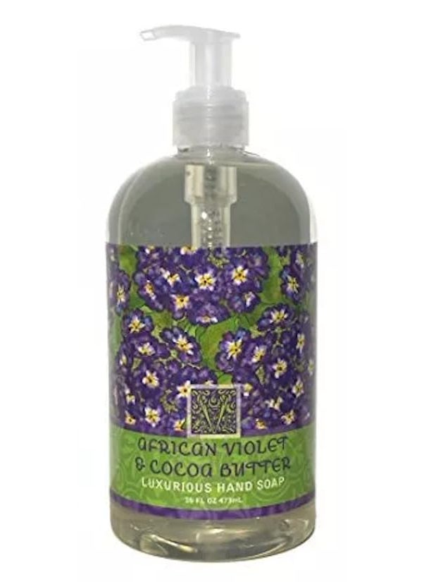 Greenwich Bay Trading Co Scented Liquid Hand Soap in Beautiful Packaging  16 Ounce Bottle African Violet