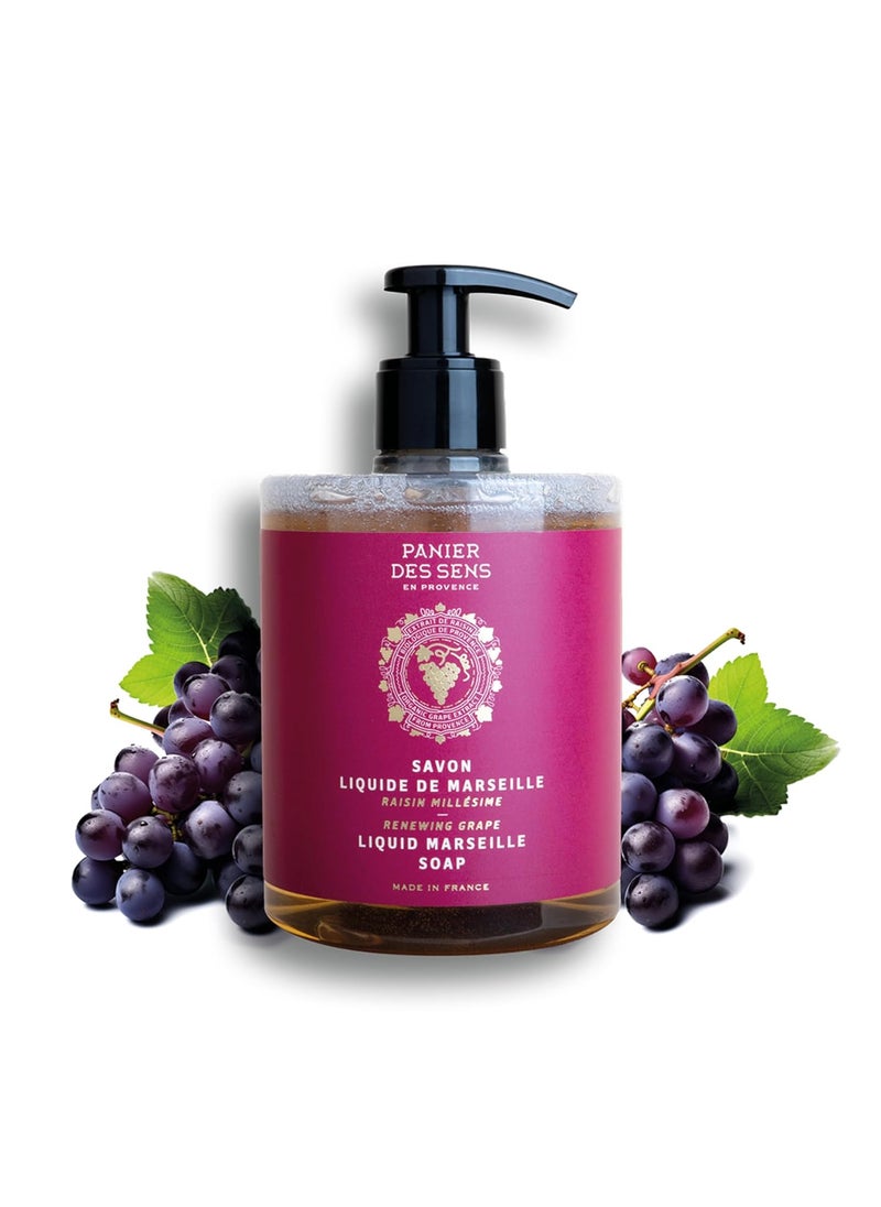 Panier des Sens  Liquid Hand Soap  Grape Hand Wash  French Marseille Moisturizing Hand Soap with Coconut Oil  Refillable Kitchen  Bathroom Hand Soap  97 Natural Ingredients 169 Floz