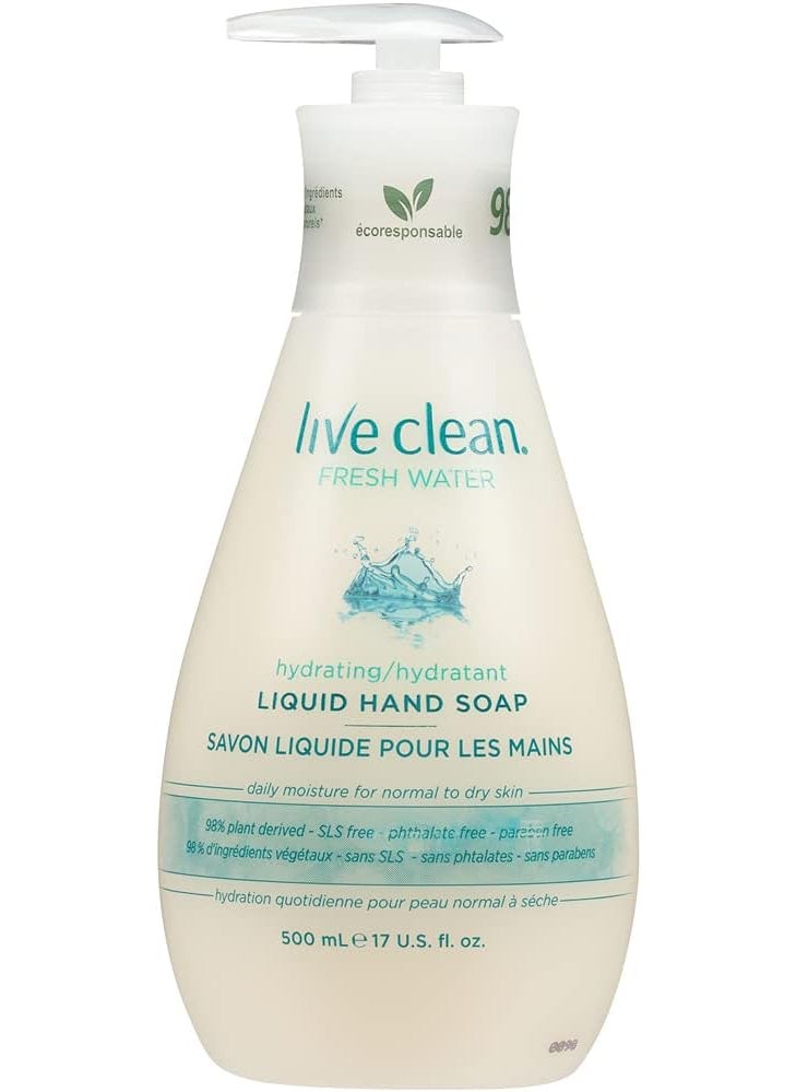Live Clean Liquid Hand Soap Fresh Water 17 Oz Packaging May Vary