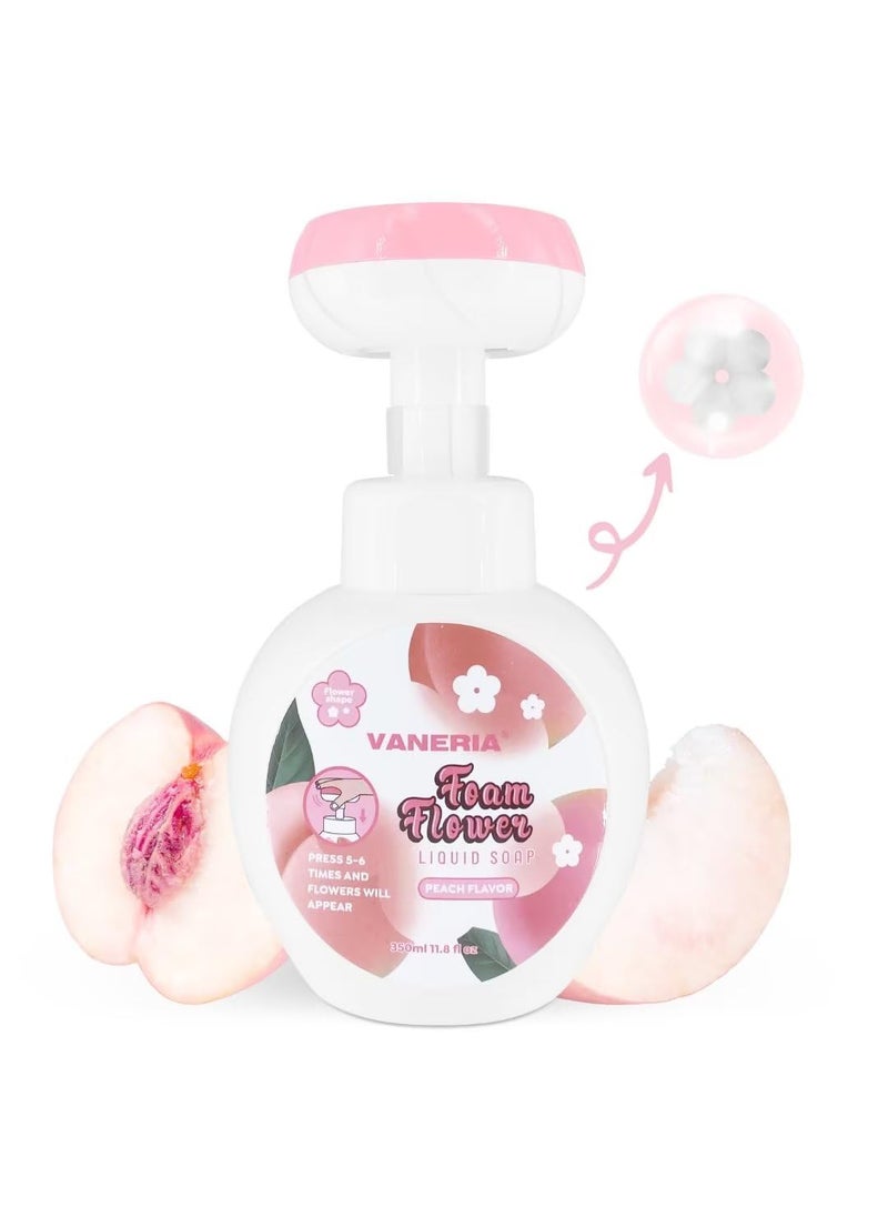 VANERIA Flower Stamp Hand Soap for Kids Nourishing Hand WashFlower Bubble Hand Cleaning for BabiesKids and Adults with Sensitive Skin 350ml118 Fl Oz