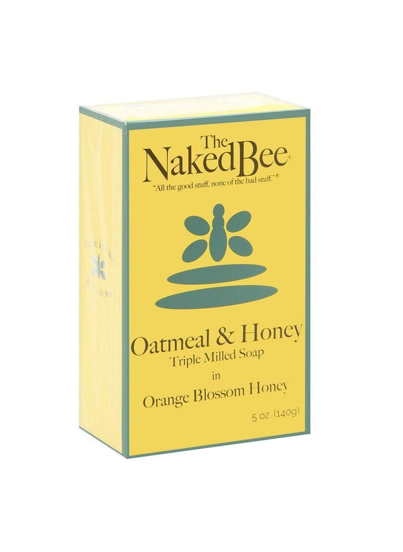 The Naked Bee Oatmeal  Honey Triple Milled Soap 5 Ounce Orange Blossom Honey