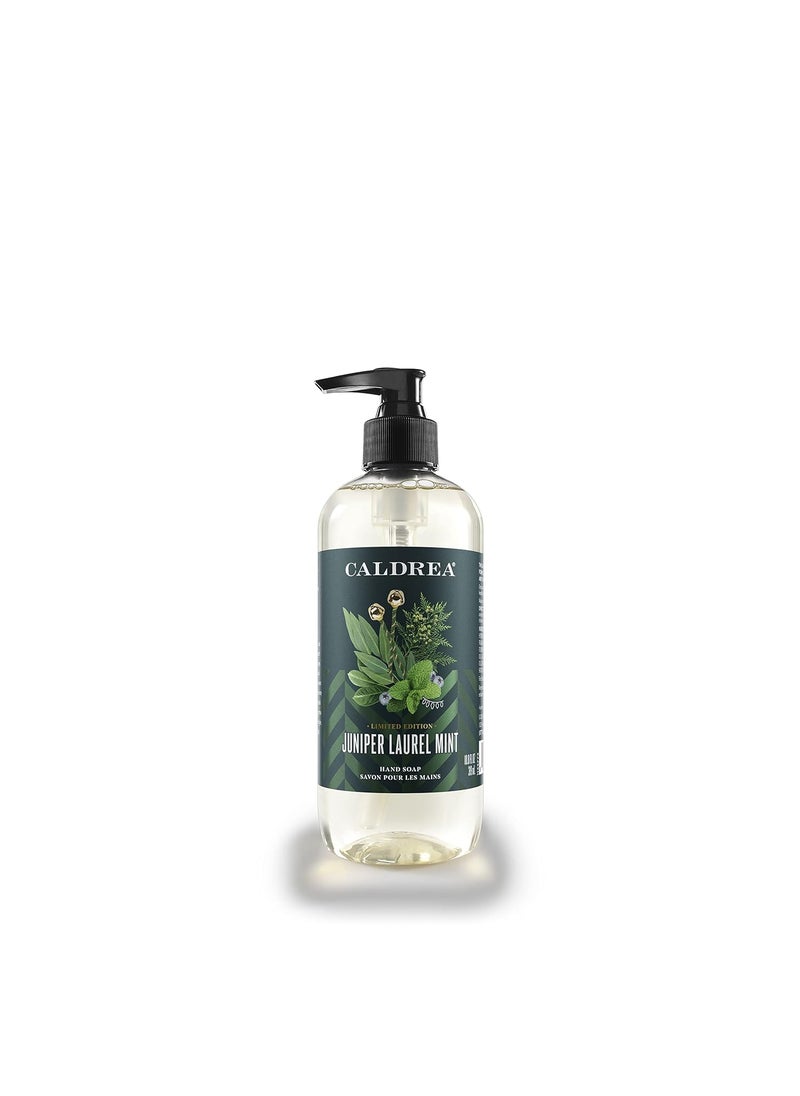 Caldrea Hand Wash Soap Aloe Vera Gel Olive Oil and Essential Oils to Cleanse and Condition Juniper Laurel Mint Scent 108 oz