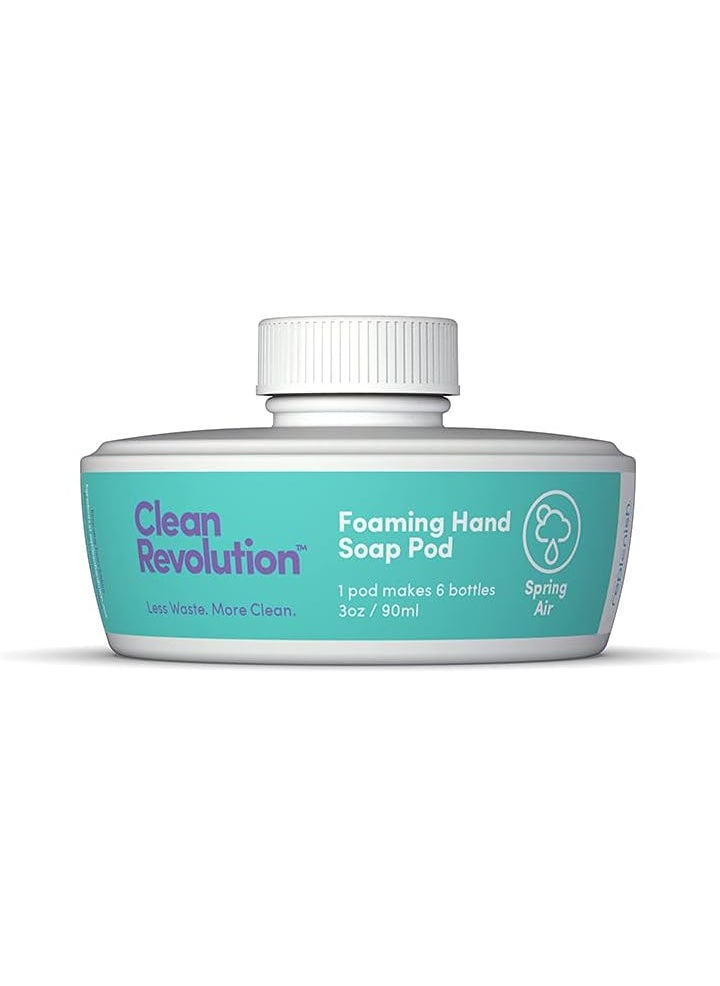 Clean Revolution One Foaming Hand Soap Pod Spring Air Scent Makes 6 bottles72 total ounces of PlantBased NonToxic Biodegradable EcoFriendly Soap