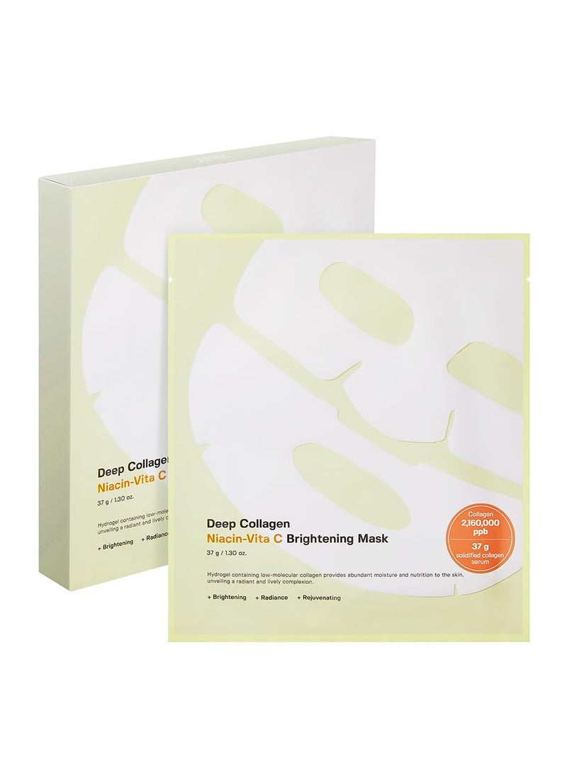 SUNGBOON EDITOR Deep Collagen NiacinVita C Overnight Mask 37gx4ea  Real Collagen Face Mask with Niacinamide and Vitamin C  Real Collagen 2160000PPB  Glass Skin Korean Skincare