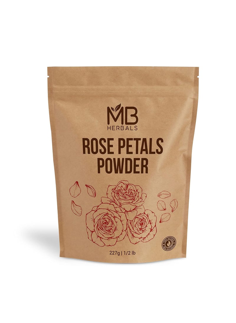 MB Herbals Rose Powder 8 oz  227G  05lb  For Natural Face Packs  Facial Mask Formulations  100 Pure  Natural  No Chemical Preservative  No Artifical Color  Rose Petals Powder