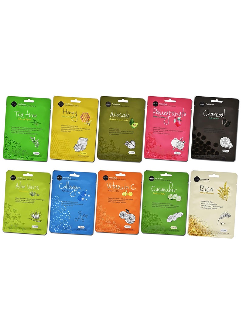 Celavi Collagen Face Mask 10Sheets Korean Skincare