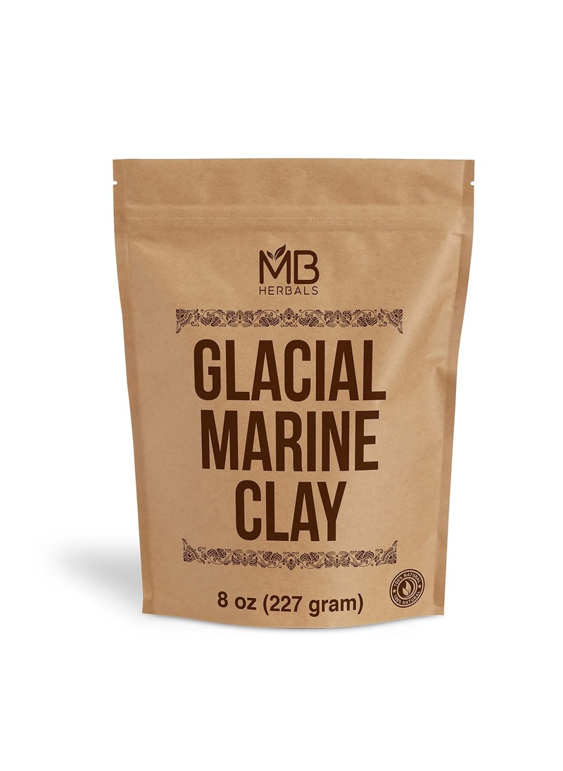 MB Herbals Glacial Marine Clay 8 oz  05 LB  For Face Packs  Masks  Soap Making