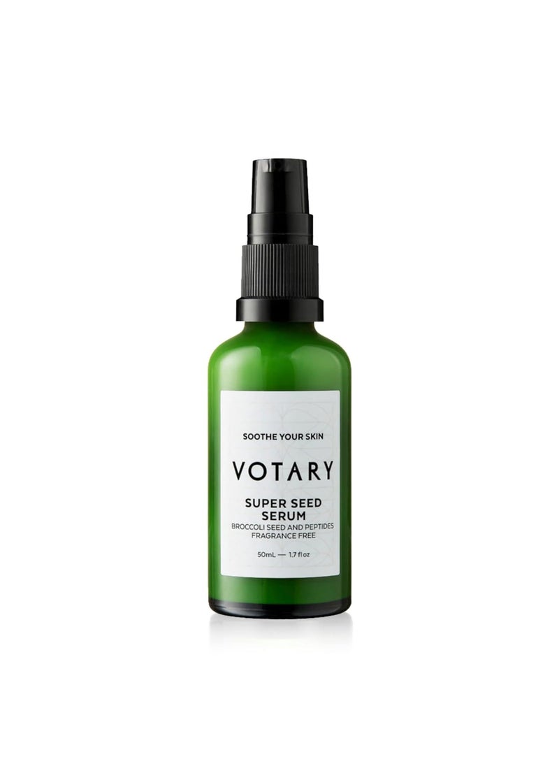 Votary Super Seed Serum  Anti Aging Face Serum For Dryness Redness Cooling Effect With Broccoli Seed Rosehip Oil  Hyaluronic Acid Hydrates Plumps Soothes Skin For Alluring Youthful Look 17Fl Oz