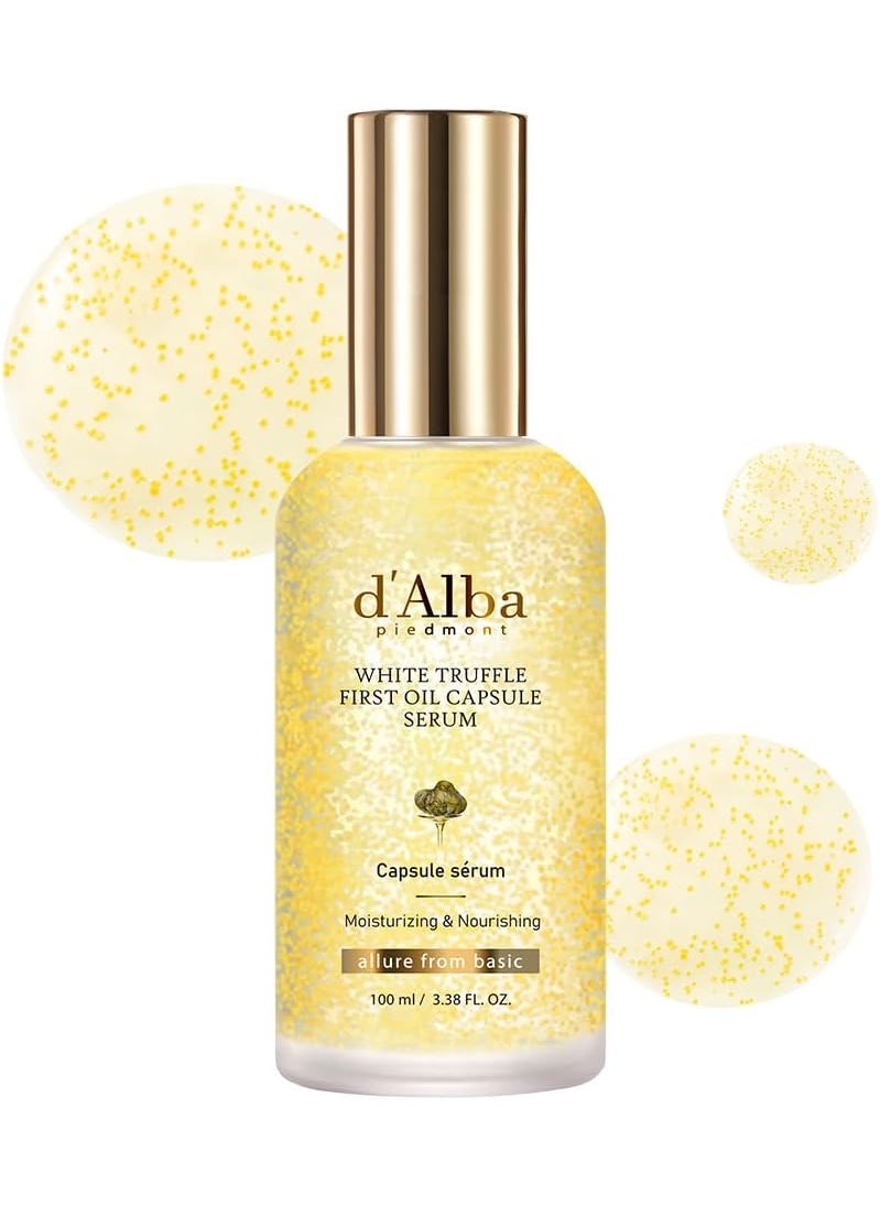 dalba Piedmont White Truffle Oil Capsule Serum Daily Vita Boost for Luminous Skin Double Vitamin Formula Korean Skin Care 338fl oz