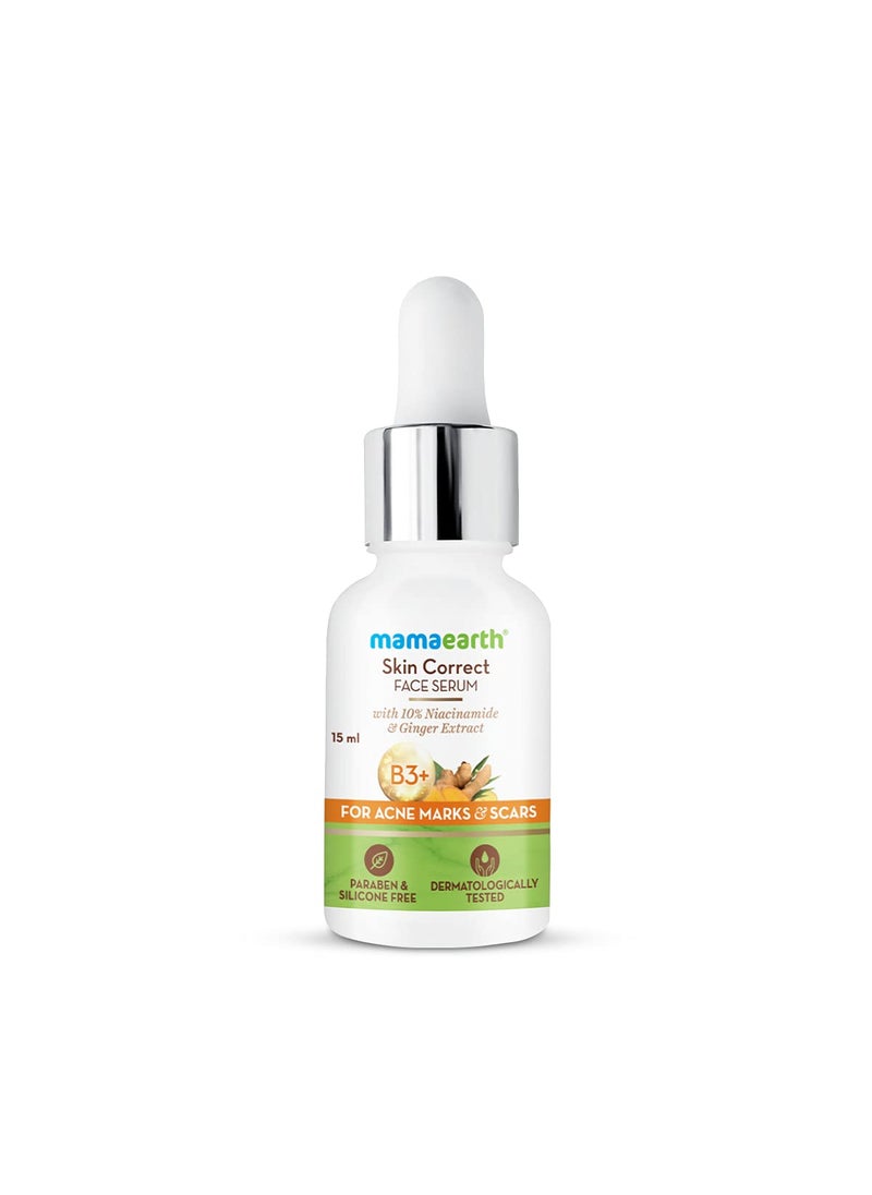 MAMAEARTH Skin Correct Face Serum  with Niacinamide and Ginger Extract  Hydrating Serum  051 Fl Oz15ml