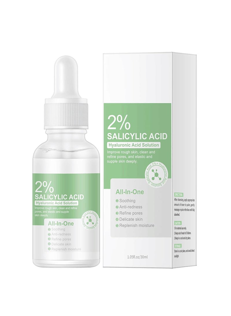 Salicylic Acid Solution 30 mL Salicylic Acid 2 Solution Gentle Exfoliating Serum for Smoother  Clearer Skin Daily Use Facial Serum 105 fl oz