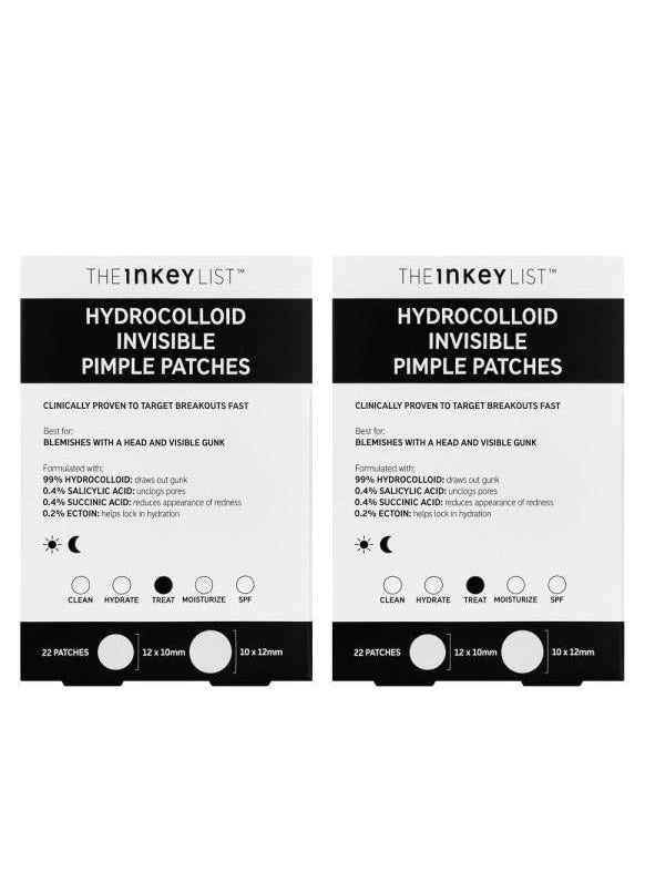 The INKEY List Hydrocolloid Invisible Pimple Patches Duo Clear