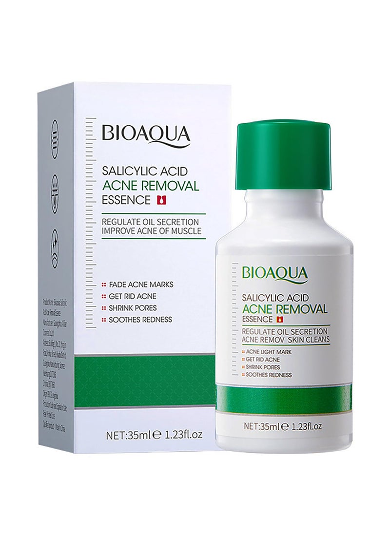 BIOAQUA Salicylic Acid Acne Removal Essence Shrinks Pores Soothing Redness Fade Acne Marks 35ml  123floz