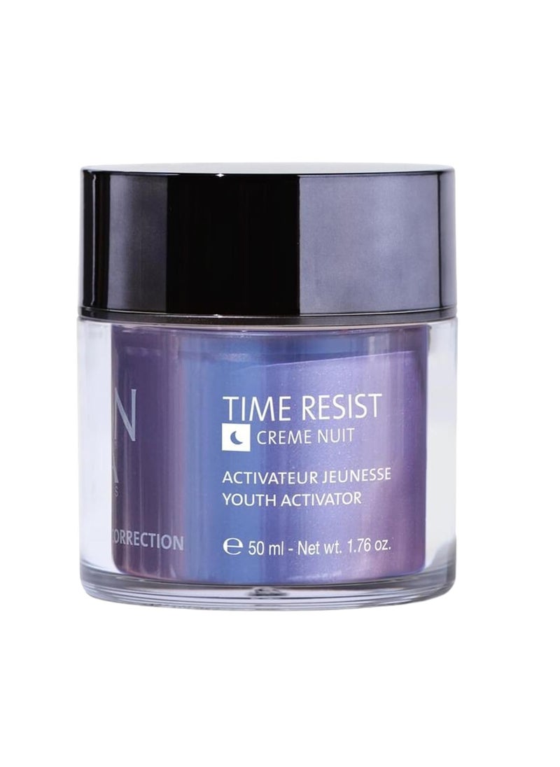 YonKa Time Resist Nuit 50ml AntiAging Night Cream with Youth Activating Complex and Shea Butter Firming AntiWrinkle Moisturizer for Face and Neck ParabenFree