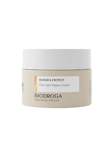 Biodroga Bioscience Institute Repair  Protect Overnight Repair Cream Night Cream 50 ml  AntiAge Moisturiser for Firm Skin Line Reduction  Energy Boost with Black Forest Complex
