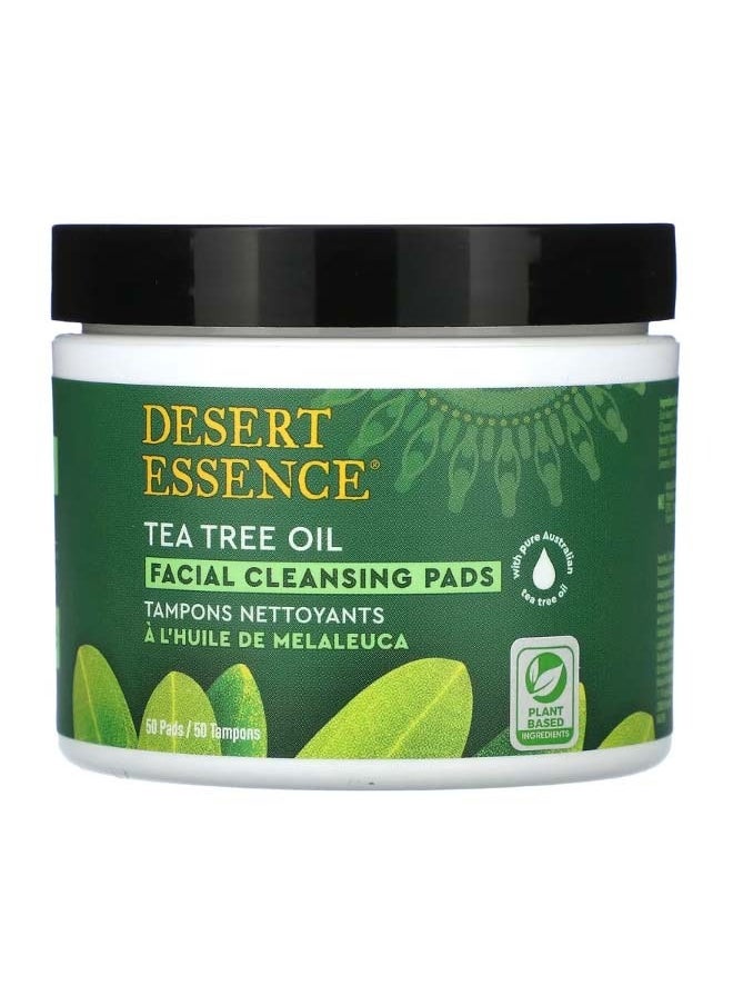Facial Cleansing Pads Tea Tree Oil 50 Pads