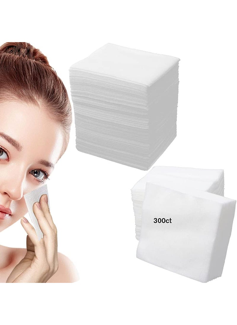 300 Pieces Disposable Esthetic Wipe Nonwoven Facial Cleansing Soft Salon and Spa EssentialsLintfree for Makeup Remove2x 2