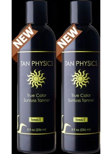 Tan Physics Sunless Tanner 8oz Pack of 2 with Application Gloves  Self Tanning Lotion  Instant Tan Lotion for Face  Body  Natural Self Tanner for a StreakFree LongLasting Glow