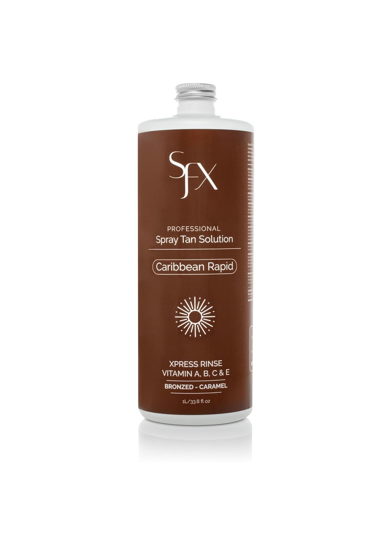 SunFX Caribbean Rapid  All Natural Spray Tanning Solution1L338 fl oz DARK SUMMER