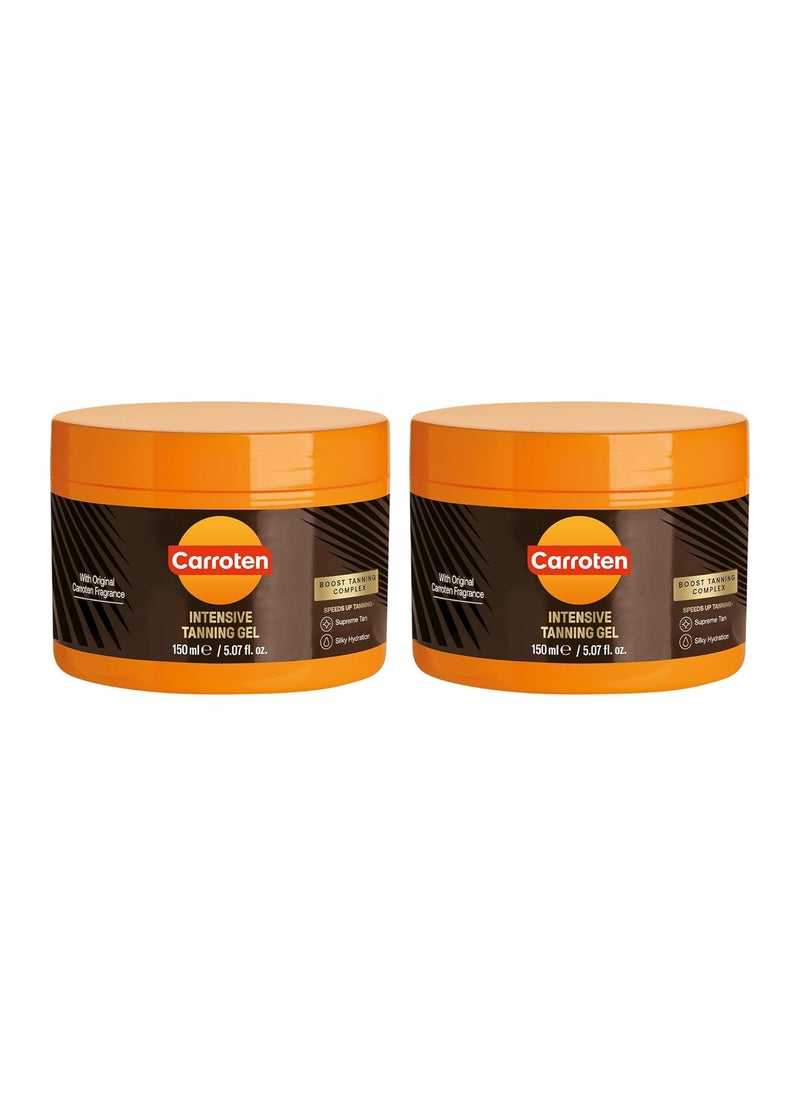 Carroten Intensive Tanning Gel SPF0  Exceptional Rich and Instant Tanning Result  with Sesame Oil and Calendula Extract  Pack of 25 oz