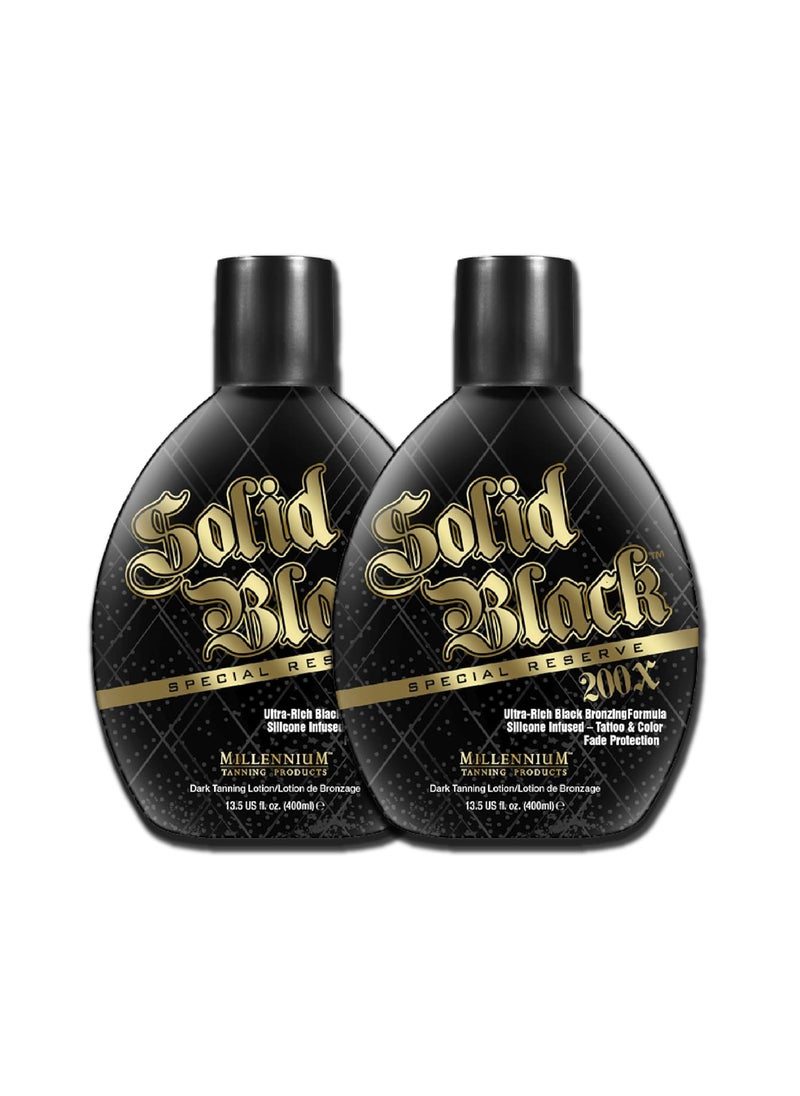 Millennium Tanning Solid Black Special Reserve 200X Tanning Lotion 135 Ounces 2pack