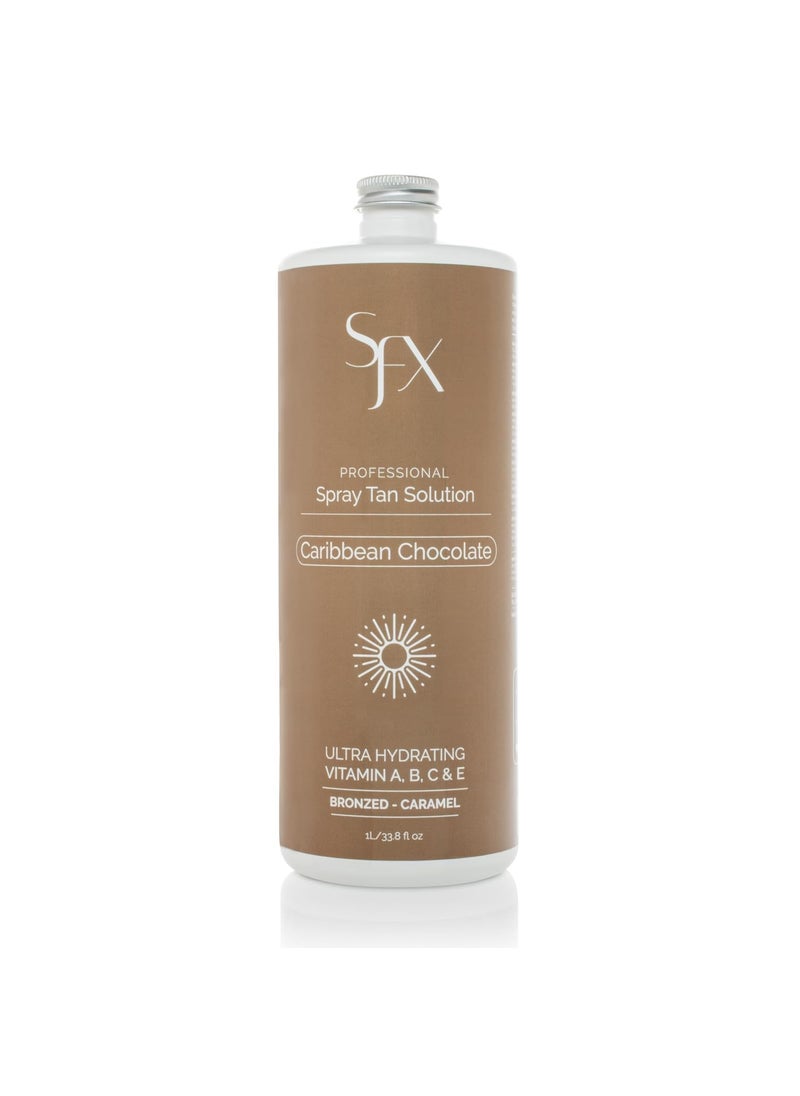 SunFX Caribbean ChocolatAll Natural Spray Tanning Solution1L338 fl oz LIGHT SUMMER
