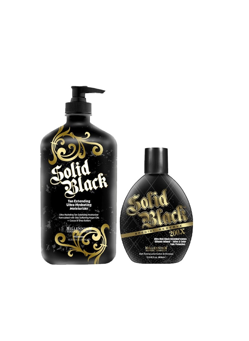 Millennium Tanning Solid Black 200X Tanning Lotion  Tan Extender Lotion 1350  1825 Fluid Ounces