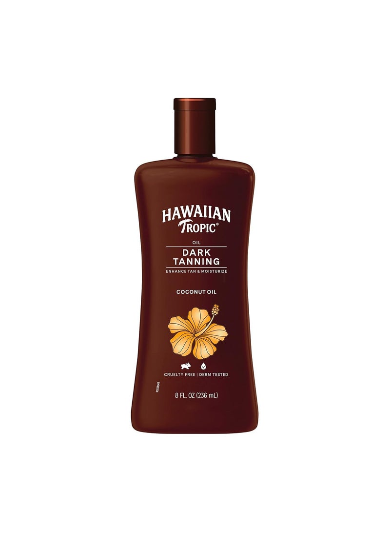 Hawaiian Tropic Dark Tanning Oil Original 8 oz Pack of 3