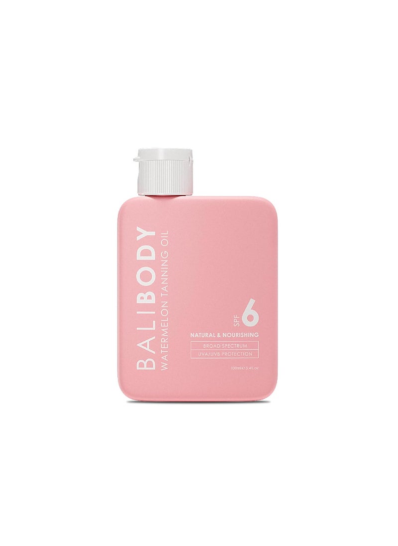Bali Body Watermelon Tanning Oil SPF 6  Infused with Natural Oil  Fruity Scent Summer Essential for Golden Deep Glow  Vegan Cruelty Free 100ml34 fl oz