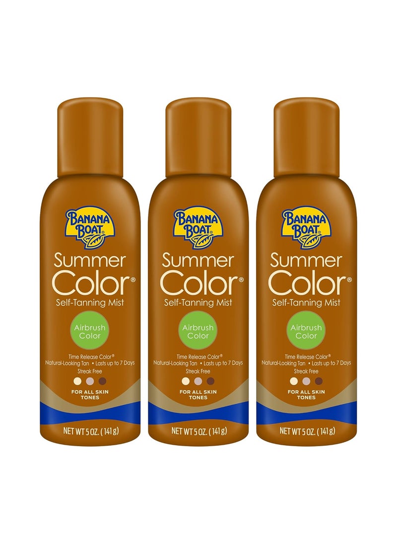 Banana Boat Self Tanning Spray for All Skin Tones Airbrush Color Reef Friendly 5 Ounce  Pack of 3