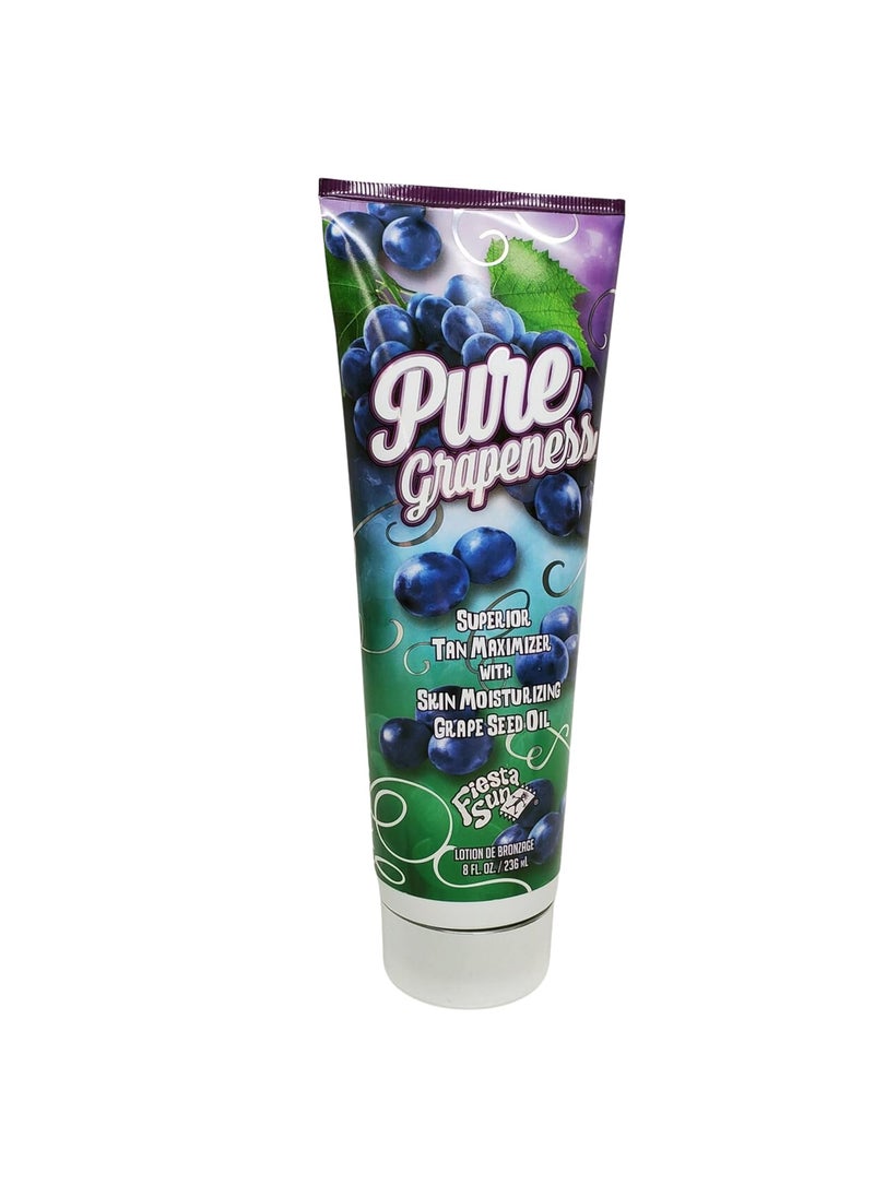 Pure Grapeness Tanning Bed Lotion Tan Maximizer with Tyrosine and DHA 8 ounces