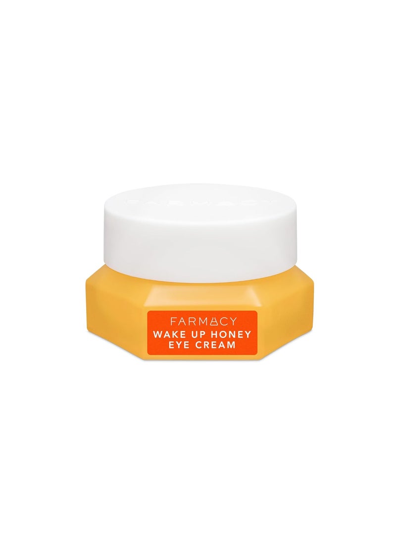 Farmacy Brightening Eye Cream  Wake Up Honey Under Eye Cream for Dark Circles  Puffiness  Enriched with Vitamin C  Cranberry Peptide to Smooth Wrinkles Over Time 15ml