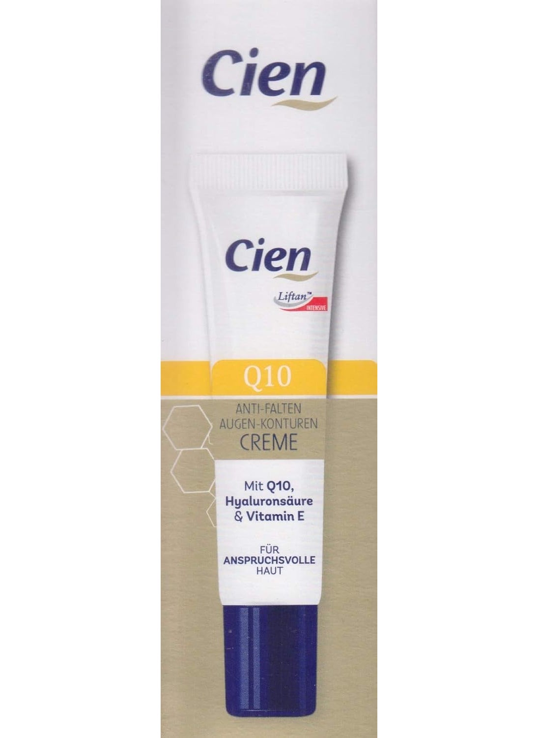 cien AntiWrinkle Eye Contour Cream with Q10 and Hyaluronic Acid and Vitamin E 15ml 051 Oz