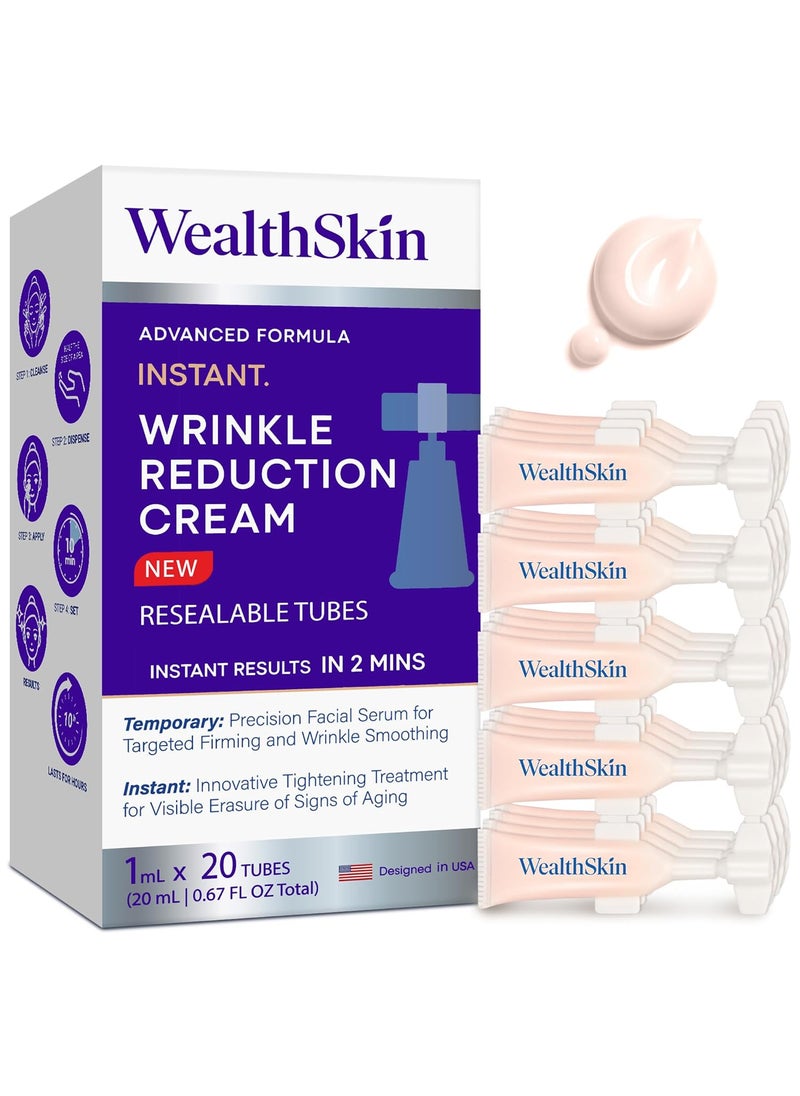 Instant Rapid Wrinkle Eye Cream  Temporary Effects Firm and Lift Under Eye Bags and Reduction Puffiness  60 Second Tightener 20Tubes 1 Fl Oz Pack of 1