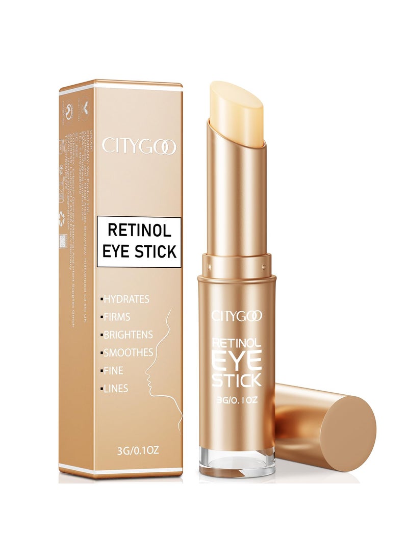 Retinol Eye Stick With Collagen Hyaluronic Acid For Dark Circle Wrinkles in 34 Weeks Under Eye Cream Anti Aging For Puffiness and Bags Reduces Fine Lines