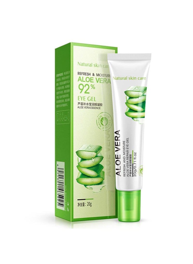 BIOAQUA Aloe Vera hydrating Eye Gel Cream Reduces Dark Circles Moisturizes No Eyes Bags Guaranteed 20g