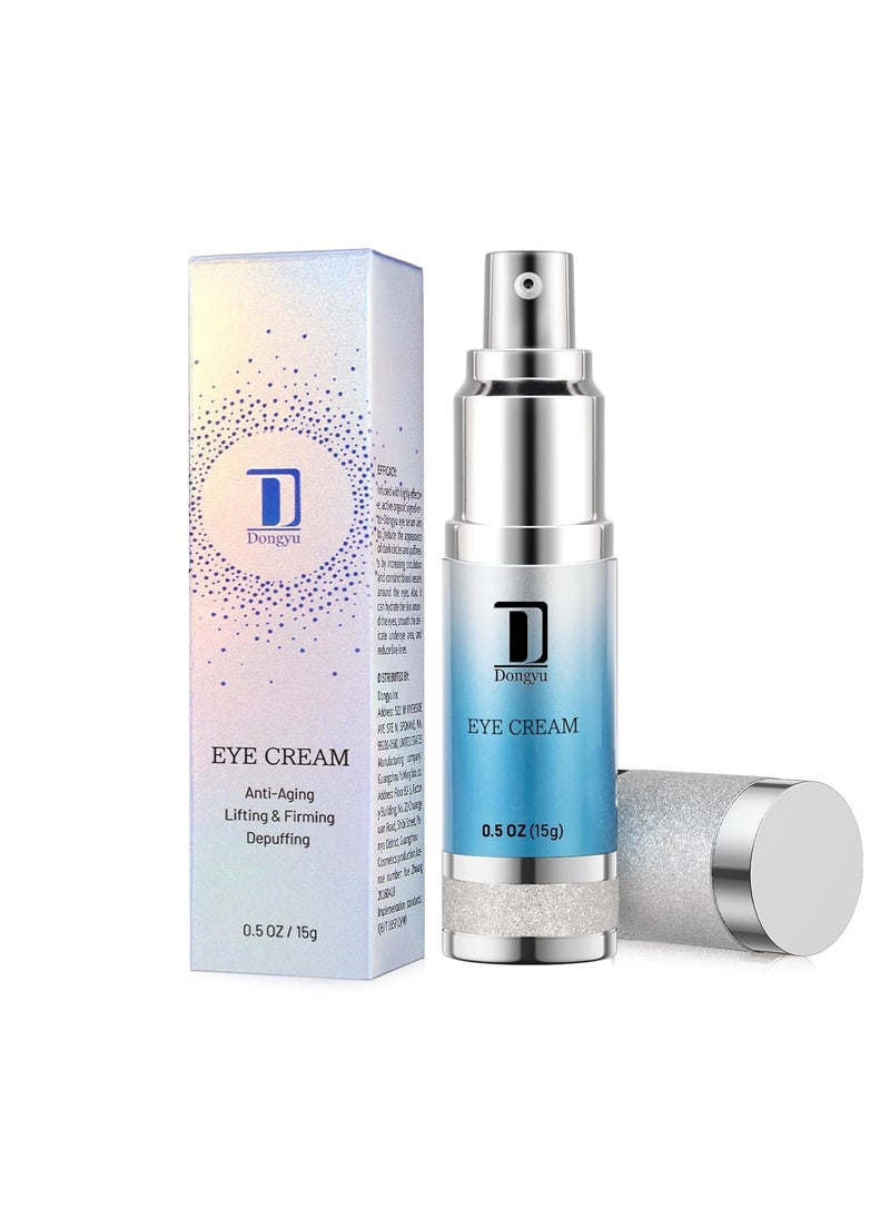 Dongyu Caffeine Eye Cream For Wrinkles Eye Cream Anti Aging For Dark Circles Puffiness Daily Skincare Women Men 15g